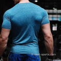 T-shirt respirant en polyester Sports GYM Workout pour hommes